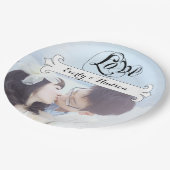 パーソナライズされたヴィンテージバナ結婚ー写真 ペーパープレート (アングル)