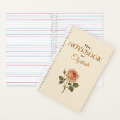 パーソナライズされたヴィンテージバラノート | 名前をカスタムする ノートブック (内側)