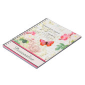 パーソナライズされたヴィンテージバラ ノートブック (左側)