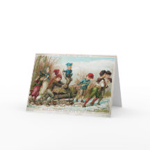 パーソナライズされたヴィンテージビクトリアンクリスマスカード