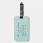 パーソナライズされたヴィンテージビーチホー結婚テルバッグラベル ラゲッジタグ (裏面縦)