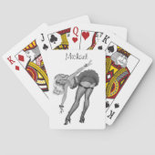 パーソナライズされたヴィンテージピンアップ美しいトランプ トランプ (裏面)