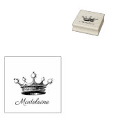 パーソナライズされたヴィンテージフランスのクラウン木印 ラバースタンプ (押印)