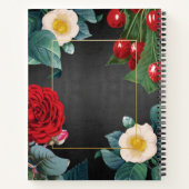 パーソナライズされたヴィンテージフローラエレガンス ノートブック (裏面)