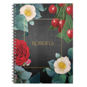 パーソナライズされたヴィンテージフローラエレガンス ノートブック (正面)