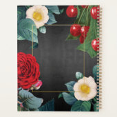 パーソナライズされたヴィンテージフローラエレガンス プランナー手帳 (裏面)