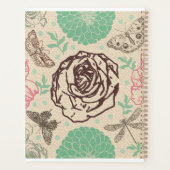 パーソナライズされたヴィンテージフローラバラガーデン プランナー手帳 (裏面)