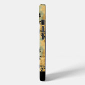 パーソナライズされたヴィンテージブラックおよび金ゴールドフローラ Case-Mate iPhoneケース (裏面 / 左)