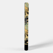 パーソナライズされたヴィンテージブラックおよび金ゴールドフローラ Case-Mate iPhoneケース (裏面 / 右)