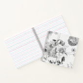 パーソナライズされたヴィンテージブラックフローラコラージノート ノートブック (内部)