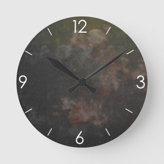 パーソナライズされたヴィンテージブ素朴ラック ラウンド壁時計 (正面)