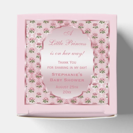 パーソナライズされたヴィンテージプリンセスベビーバラありがとう フェイバーボックス (上部)