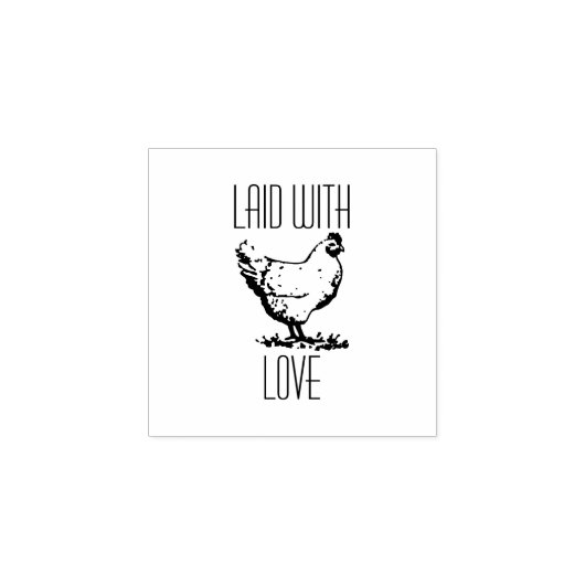 パーソナライズされたヴィンテージヘンネームエッグラブ ラバースタンプ (インプリント)