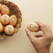 パーソナライズされたヴィンテージヘンネームエッグラブ