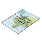 パーソナライズされたヴィンテージマップ ノートブック (左側)