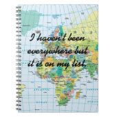 パーソナライズされたヴィンテージマップ ノートブック (正面)