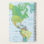 パーソナライズされたヴィンテージマップ プランナー手帳 (裏面)