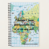 パーソナライズされたヴィンテージマップ プランナー手帳 (正面)