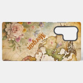 パーソナライズされたヴィンテージマップ SAMSUNG GALAXYケース (裏面横)