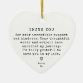 パーソナライズされたヴィンテージミニマルありがとう セラミックオーナメント (正面)