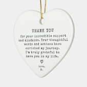 パーソナライズされたヴィンテージミニマルありがとう セラミックオーナメント (左)