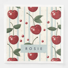 パーソナライズされたヴィンテージレトロ赤さくらんぼパターン