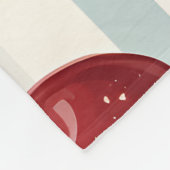 パーソナライズされたヴィンテージレトロ赤さくらんぼパターン フリースブランケット (角)