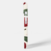 パーソナライズされたヴィンテージレトロ赤さくらんぼパターン Case-Mate iPhoneケース (裏面 / 左)