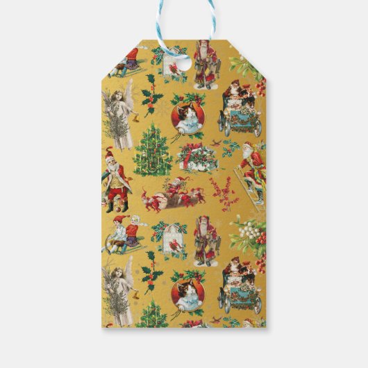 パーソナライズされたヴィンテージレトロ金ゴールド ギフトタグ (裏面)