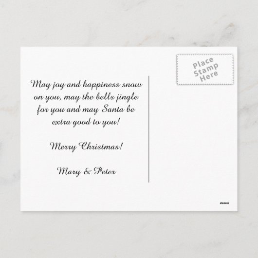 パーソナライズされたヴィンテージレトロ シーズンポストカード (裏面)