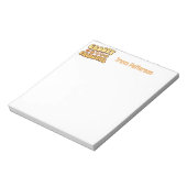 パーソナライズされたヴィンテージレトロGroovyプリンシパル ノートパッド (回転)