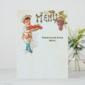 パーソナライズされたヴィンテージロブスターディナーフラットメニュー メニュー (スタンド正面)