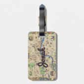 パーソナライズされたヴィンテージロンドン地図ラゲージタグ ラゲッジタグ (裏面縦)