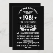 パーソナライズされたヴィンテージ優雅な誕生日パーティー 招待状 (正面/裏面)