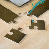 パーソナライズされたヴィンテージ写真のコラージュ ジグソーパズル (側面)