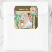 パーソナライズされたヴィンテージ写真のコラージュ スクエアシール (バッグ)