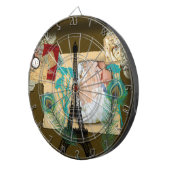 パーソナライズされたヴィンテージ写真のコラージュ ダーツボード (正面右)