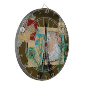 パーソナライズされたヴィンテージ写真のコラージュ ダーツボード (正面左)