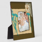 パーソナライズされたヴィンテージ写真のコラージュ フォトプラーク (側面)