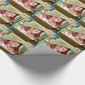 パーソナライズされたヴィンテージ写真のコラージュ ラッピングペーパー (角)