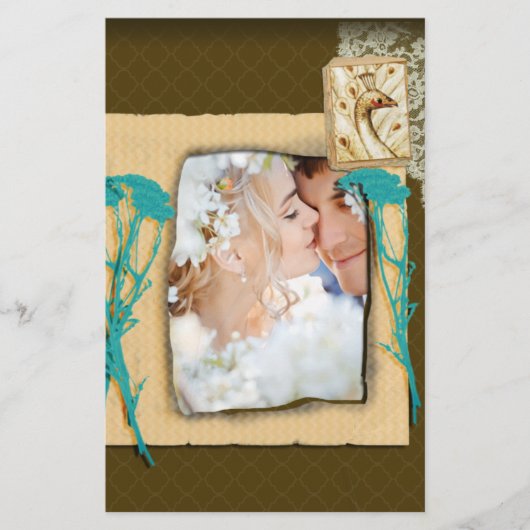 パーソナライズされたヴィンテージ写真のコラージュ 便箋 (正面)