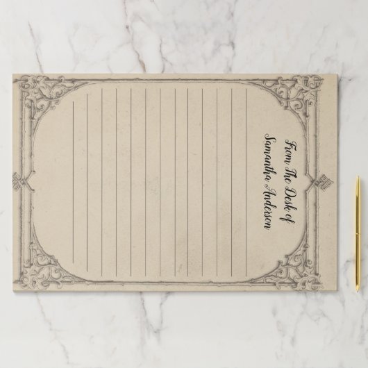 パーソナライズされたヴィンテージ動揺してアンティーク ペーパーパッド (インサイチュ)