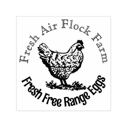 パーソナライズされたヴィンテージ卵スタンプ セルフインキングスタンプ (デザイン)