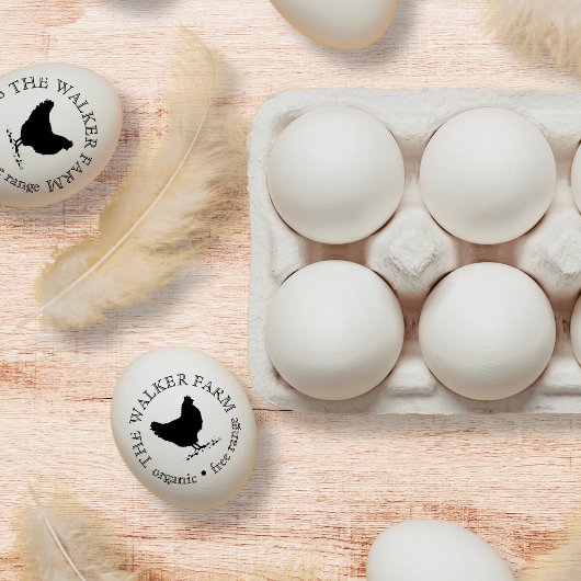 パーソナライズされたヴィンテージ卵スタンプ ラバースタンプ