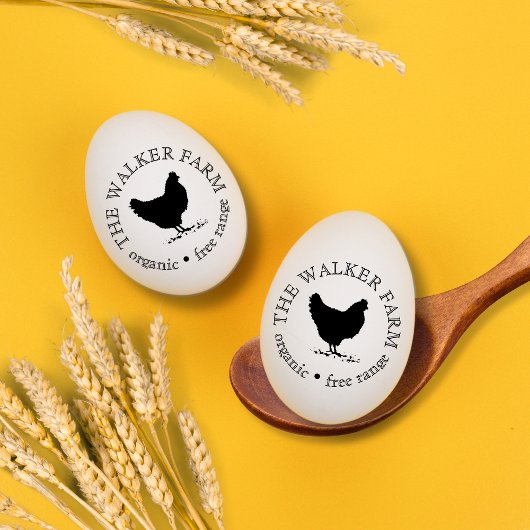 パーソナライズされたヴィンテージ卵スタンプ ラバースタンプ