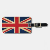パーソナライズされたヴィンテージ国統一された国旗 ラゲッジタグ (正面横)