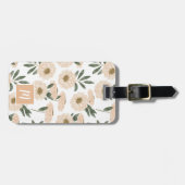 パーソナライズされたヴィンテージ夏開花 ラゲッジタグ (正面横)