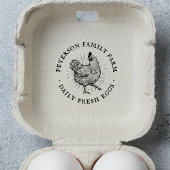 パーソナライズされたヴィンテージ手引き鶏卵 ラバースタンプ