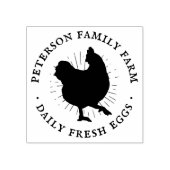 パーソナライズされたヴィンテージ手引き鶏卵 ラバースタンプ (インプリント)