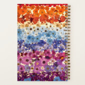 パーソナライズされたヴィンテージ押し花の仕グラデーション事 ノートブック (裏面)